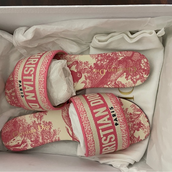 Dior Pink Dway Slide Sandals - Picture 8 of 11